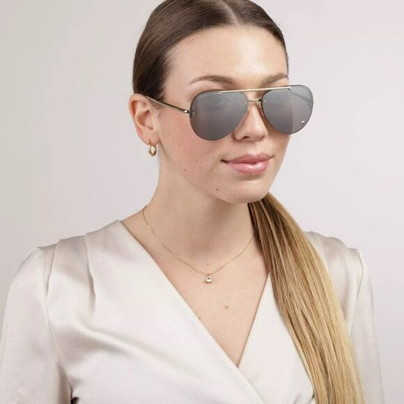 NEW Versace VE2231 Medusa Glam 12526G Unisex Aviator Metal Rimless Sunglasses main image 7
